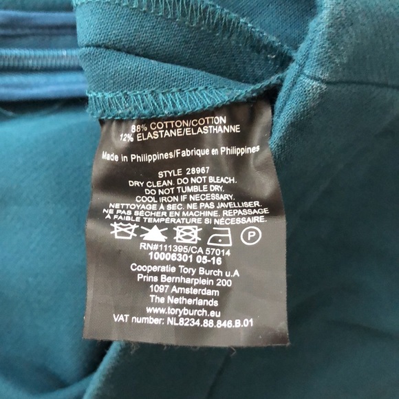 Tory Burch Skinny Slim Maude Leggings Size 4 Oceano #e10 - Picture 10 of 10